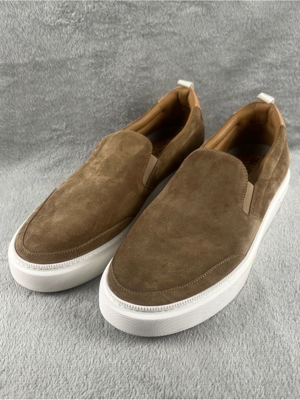 Todd Snyder Tuscan Slip On Shoes Mens Size 11 Cappucino Tan Suede Casual Italy